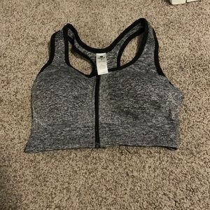 Gray Sports bra